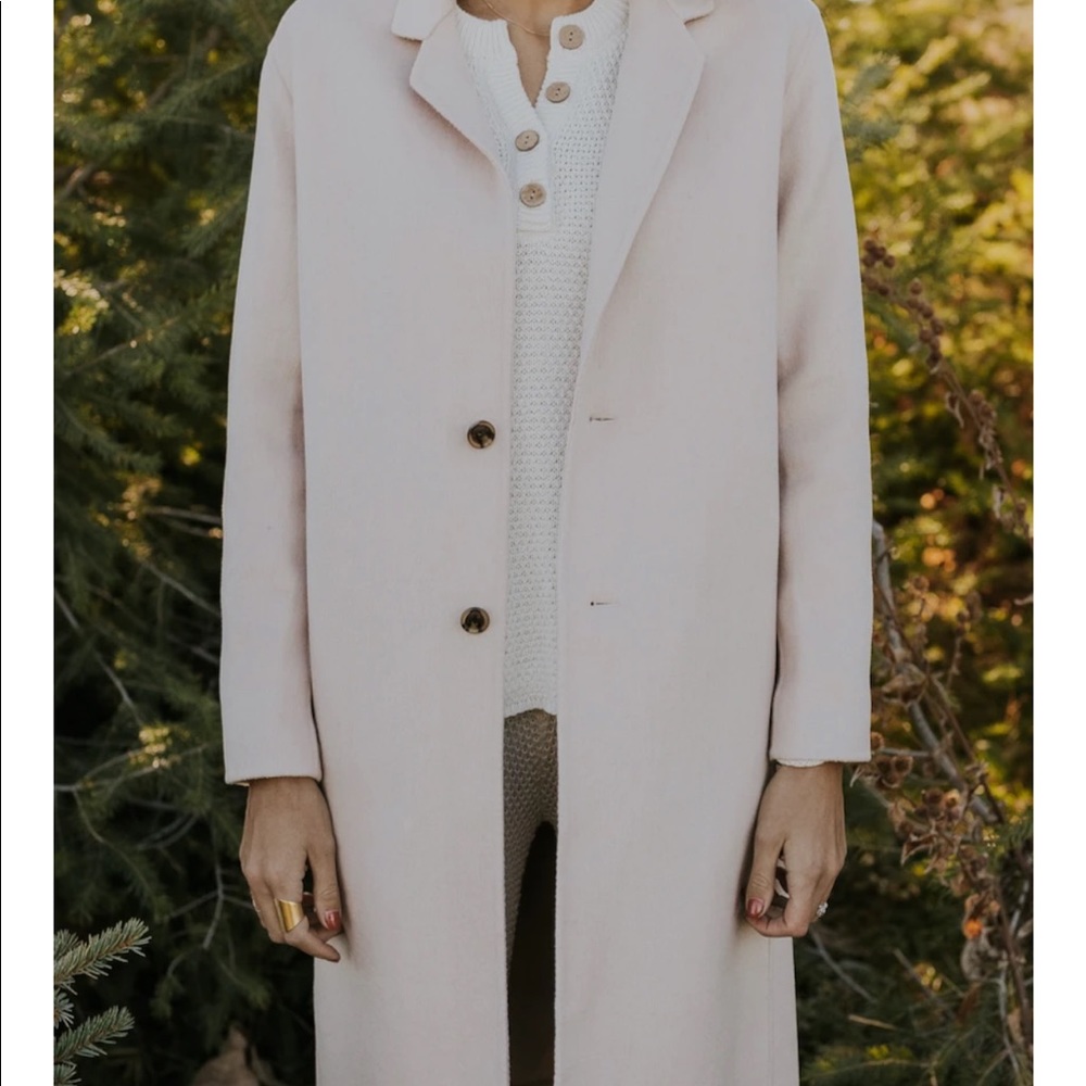 Blush, super soft, unlined coat!